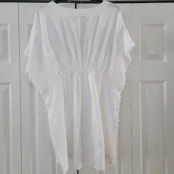 Seaspice Women's White Cotton Cover-Up Dress Size Large - Picture 9 of 9